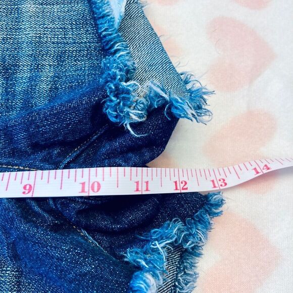 AEO Hi-Rise Festival Denim Blue Jean Shorts Size 0 - Picture 10 of 11